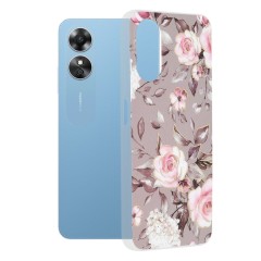 Husa pentru Oppo A17 - Techsuit Marble Series - Bloom of Ruth Gray