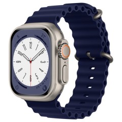 Curea pentru Apple Watch 1/2/3/4/5/6/7/8/SE/SE 2/Ultra (42/44/45/49mm) - Techsuit Watchband (W038) - Albastru