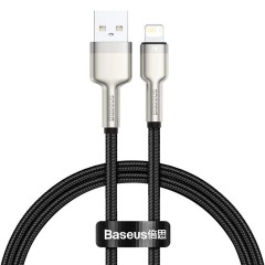Cablu de Date USB la Lightning 2.4A, 2m - Baseus Cafule (CALJK-B01) - Negru