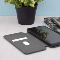 Husa pentru Huawei P30 Lite / P30 Lite New Edition Techsuit Safe Wallet Plus, Black - Negru Negru