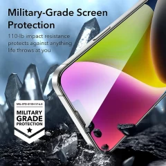Folie pentru iPhone 13 / 13 Pro / 14 - ESR Armorite Screen Protector - Black Negru