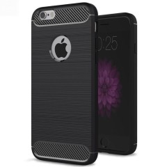 Husa iPhone 6 Plus / 6s Plus Arpex Carbon Silicone - Negru