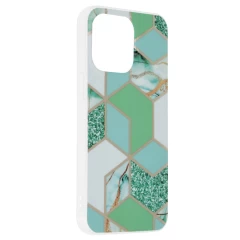 Husa iPhone 13 Pro Arpex Marble Series - Green Hex Green Hex