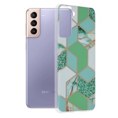 Husa Samsung Galaxy S21 Plus Arpex Marble Series - Green Hex