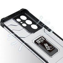 Husa Samsung Galaxy S21 Ultra 5G Arpex Crystal Ring Case - Negru