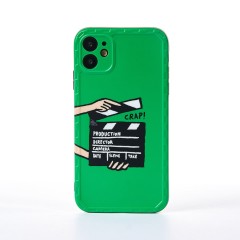 Husa iPhone 11 Casey Studios Ready? Action! - Verde