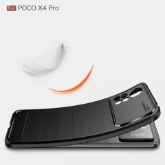 Husa Xiaomi Poco X4 Pro 5G Arpex Carbon Silicone - Negru Negru