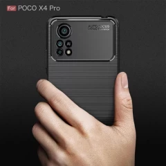 Husa Xiaomi Poco X4 Pro 5G Arpex Carbon Silicone - Negru Negru