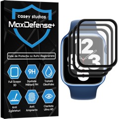 Folie Regenerabila 41 MM - 1/2/3/4/5/6/7/8/SE/Ultra, de Protectie, Casey Studios MaxDefense+ - Negru