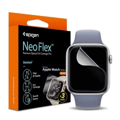 Folie Sticla Apple Watch 4/5/6/SE 40mm, 3 pack, Spigen Neo Flex - Clear Clear