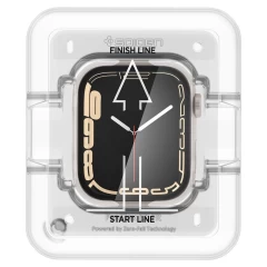Pachet 2x Folie Sticla Apple Watch 7/8 45mm,, Spigen ProFlex - Black Black