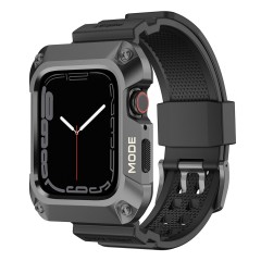 Husa pentru Apple Watch 4 / 5 / 6 / SE / SE 2 (44mm) + Curea - Lito Metal RuggedArmor (LS002) - Grey