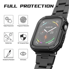 Husa pentru Apple Watch 1 / 2 / 3 (42mm) + Folie - Lito Watch Armor 360 - Albastru Albastru