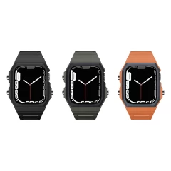 Husa pentru Apple Watch 4 / 5 / 6 / SE / SE 2 / 7 / 8 / 9 (44mm/45mm) + Curea - Lito Sport RuggedArmor (LS005) - Orange Portocaliu