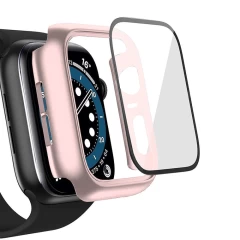 Carcasa 360° (Husa + Folie) Apple Watch 4/5/6/SE - 40MM Casey Studios - Pink Pink