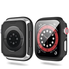 Carcasa 360° (Husa + Folie) Apple Watch 4/5/6/SE - 44MM Casey Studios - Turqoise Black 