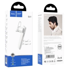 Casca Bluetooth cu Microfon - Hoco (E61) - White Alb