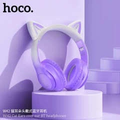 Casti pentru Copii, Ajustabile - Hoco Cat Ear (W42) - Crystal Blue Albastru