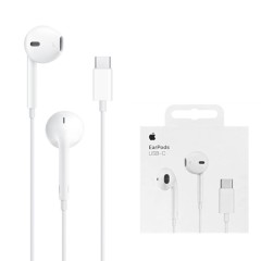Apple - Original Wired Earphones A3046 (MTJY3ZM/A) - Type-C with Microphone - White (Blister Packing)