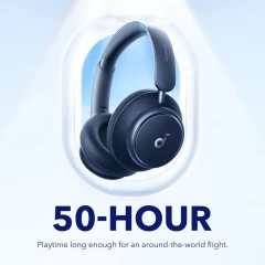Casti On-Ear Bluetooth 5.3, Noise Cancelling, USB-C - Anker Space Q45 (A3040G31) - Blue Albastru