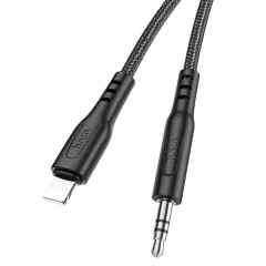 Adaptor Cablu Audio Lightning la Jack 3.5mm, 1m, HOCO, UPA18 - Negru
