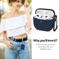 Husa pentru Apple AirPods 3 - Techsuit - Navy Blue bleumarin