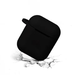 Husa Airpods 1/2 Casey Studios Silicone - Negru Negru