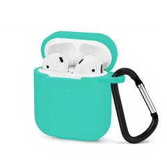 Husa Airpods 1/2 Casey Studios Silicone - Clear Turqoise 