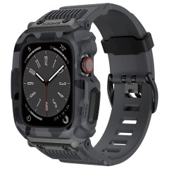 Husa pentru Apple Watch 4/5/6/7/8/9/SE/SE 2 (44/45mm) + Curea - Lito RuggedArmor (LS001) - Grey