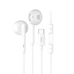 Casti Type-C cu Microfon, 1.2m - Hoco Acoustic (L10) - White