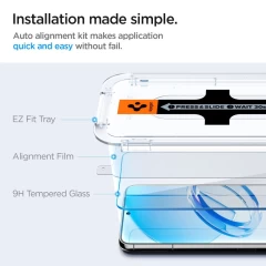 Folie pentru Samsung Galaxy S23 (set 2) - Spigen Glas.tR EZ FIT - transparenta transparenta