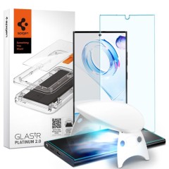 Folie pentru Samsung Galaxy S23 Ultra - Spigen Glas.tR Platinum UV Light - transparenta