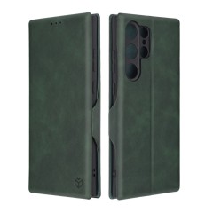 Husa pentru Samsung Galaxy S23 Ultra Techsuit Safe Wallet Plus, Green - Verde