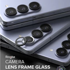 Folie Camera pentru Samsung Galaxy Z Fold5 - Ringke Camera Lens Frame Glass - Black Negru