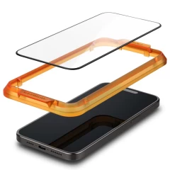 Folie pentru iPhone 15 (set 2) - Spigen Glass.TR Align Master - Black Negru