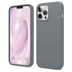 Husa iPhone 13 Pro Casey Studios Premium Soft Silicone - Dark Gray