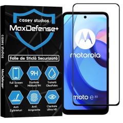 Folie Sticla CASEY STUDIOS compatibila cu Motorola Moto E30 / Moto E40, Full Glue, Duritate Militara, Ultra HD, Anti Zgarieturi, Anti Amprente, Anti Socuri, Margini Negre