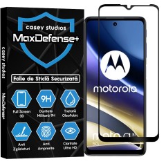 Folie Sticla CASEY STUDIOS compatibila cu Motorola Moto G51 5G, Full Glue, Duritate Militara, Ultra HD, Anti Zgarieturi, Anti Amprente, Anti Socuri, Margini Negre