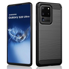 Husa Samsung Galaxy S20 Ultra / S20 Ultra 5G Arpex Carbon Silicone - Negru