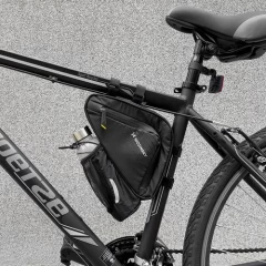 Geanta Bicicleta Cadru Wozinsky, Suport Sticla, 1.5L - Negru Negru