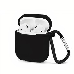 Husa Airpods 1/2 Casey Studios Silicone - Negru