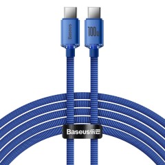 Cablu Date Type-C la Type-C, 100 W, 2 m, Baseus, CAJY000703 - Albastru