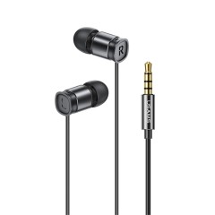 Casti Audio cu Fir si Microfon, Jack 3.5mm, 1.2m - Usams EP-46 Mini (HSEP4601) - Black