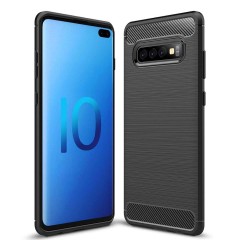 Husa Samsung Galaxy S10 Plus Arpex Carbon Silicone - Negru