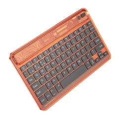 Tastatura Wireless Bluetooth, 500mAh - Hoco Transparent Discovery Edition (S55) - Citrus Color