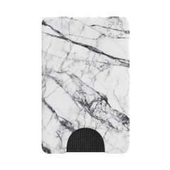 Portofel pentru telefon - PopSockets PopWallet - White Marble - - Negru