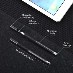 Stylus Pen Arpex, 2in1 universal, Android, iOS, aluminiu, JC02 - Albastru Inchis Albastru Inchis