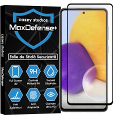 Folie Sticla CASEY STUDIOS pentru Samsung Galaxy A72 4G / A72 5G, Full Glue, Duritate Militara, Ultra HD, Protectie Profesionala Ecran 3D, Anti Zgarieturi, Anti Amprente, Anti Socuri, Margini Negre