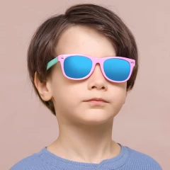 Ochelari de Soare pentru Copii cu Protectie UV - Techsuit (D802) - Negru Negru