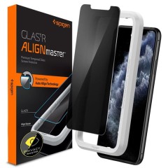 Folie Sticla iPhone 11 / XR Spigen Privacy Glass.TR - Black